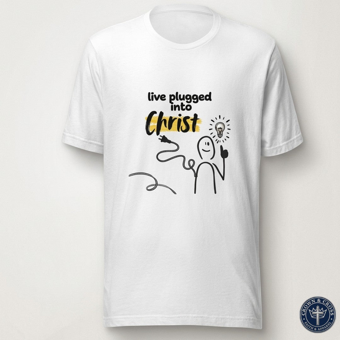 Crown & Cross Co white 100% cotton t-shirt with