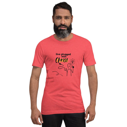 Crown & Cross Co. heather red 100% cotton t-shirt with