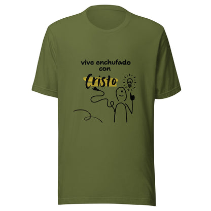 Crown & Cross Co olive green 100% cotton t-shirt with