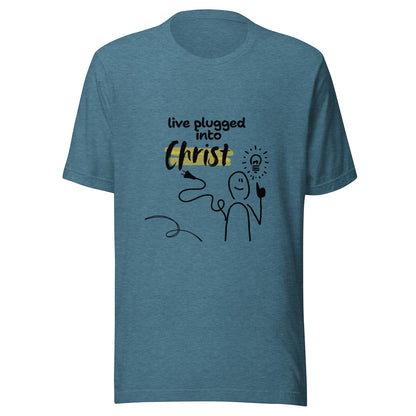 Crown & Cross Co teal cotton t-shirt with
