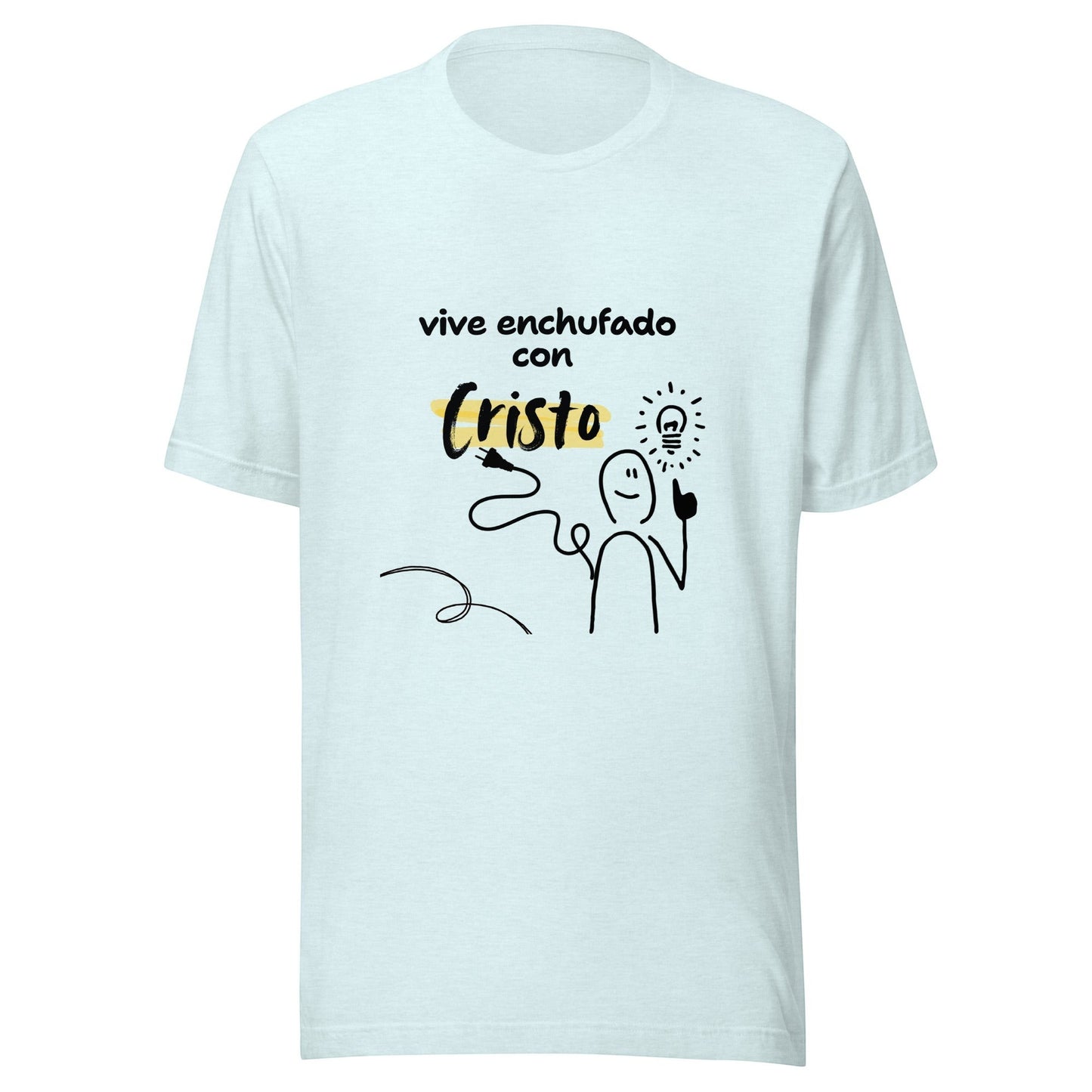 Crown & Cross Co light blue 100% cotton t-shirt with