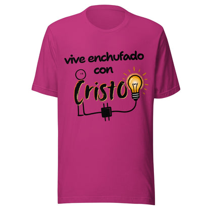 Crown & Cross Co. magenta 100% cotton unisex t-shirt with