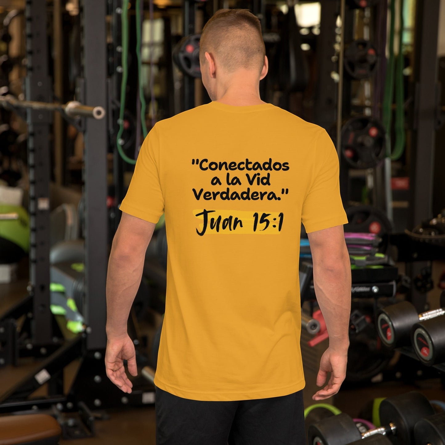 Crown & Cross Co. yellow 100% cotton t-shirt with