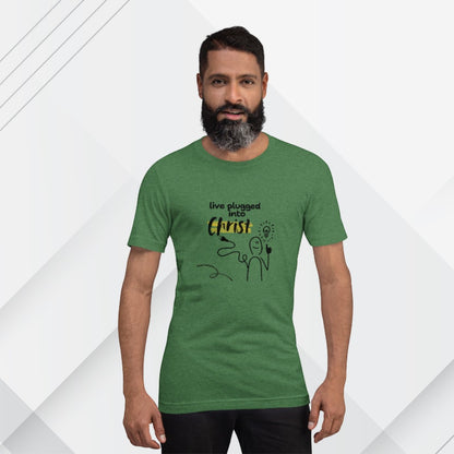 Crown & Cross Co green heather 100% cotton t-shirt with