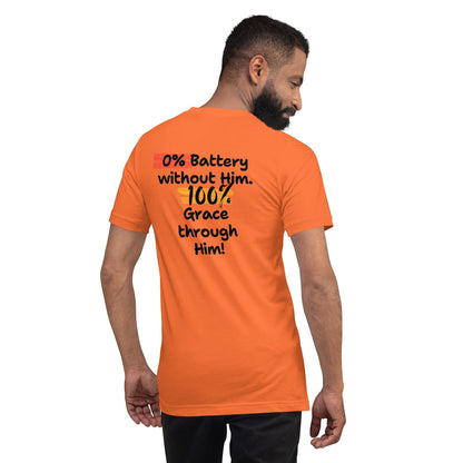 Crown & Cross Co orange 100% cotton t-shirt with